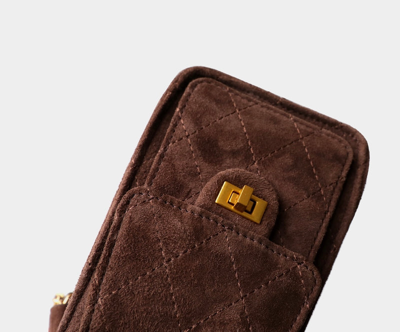 Premium Lambskin Leather Chain Shoulder Mini bag | Aurora