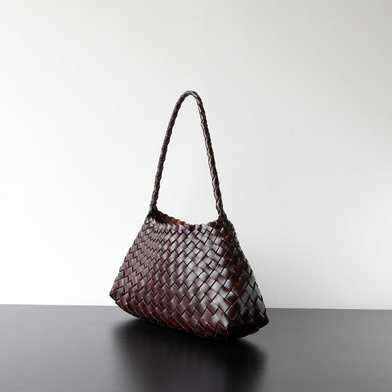 Full-grain leather bag | Woven bag | Sunlight