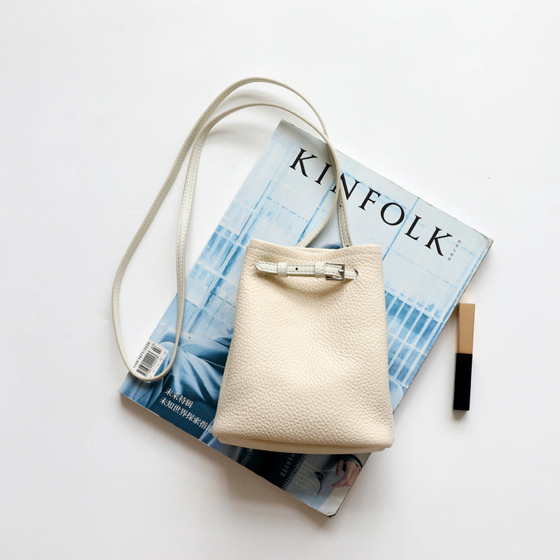 Full-Grain Leather mini bag | Mini bucket