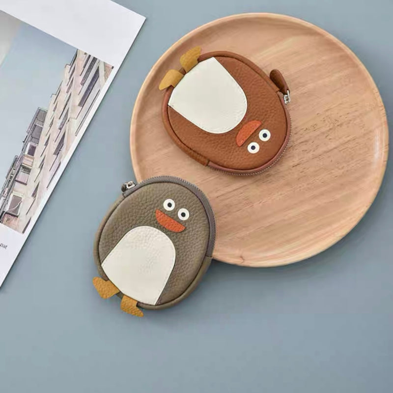 Genuine leather change purse | penguin