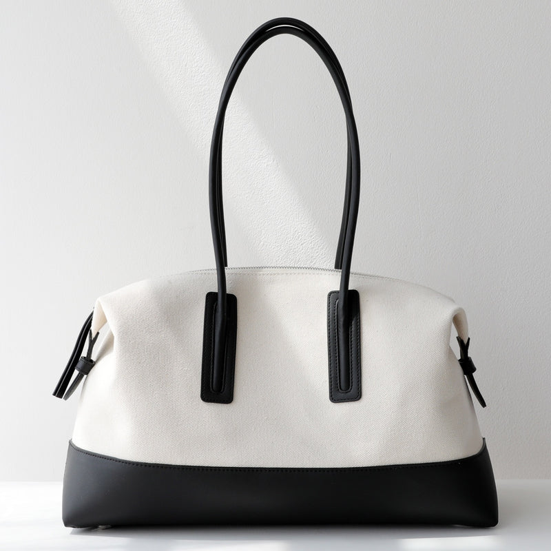 Canvas and Full-grain leather Tote |  Open Road