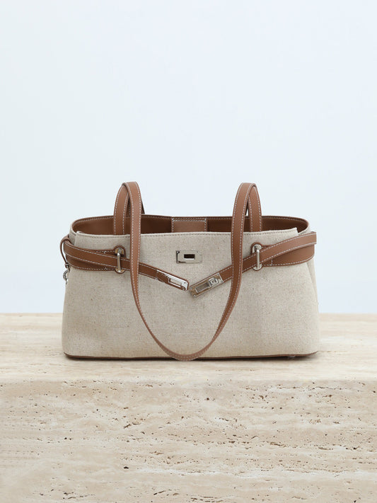 Linen Canvas and Full-Grain Leather | Dune