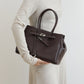 Split cowhide leather commuter tote bag | briefcase 5#