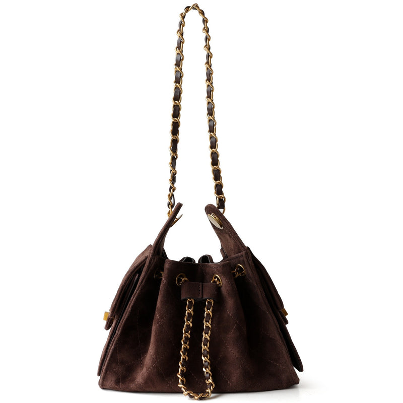 Premium Lambskin Leather Chain Shoulder Mini bag | Aurora