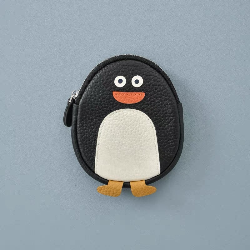 Genuine leather change purse | penguin