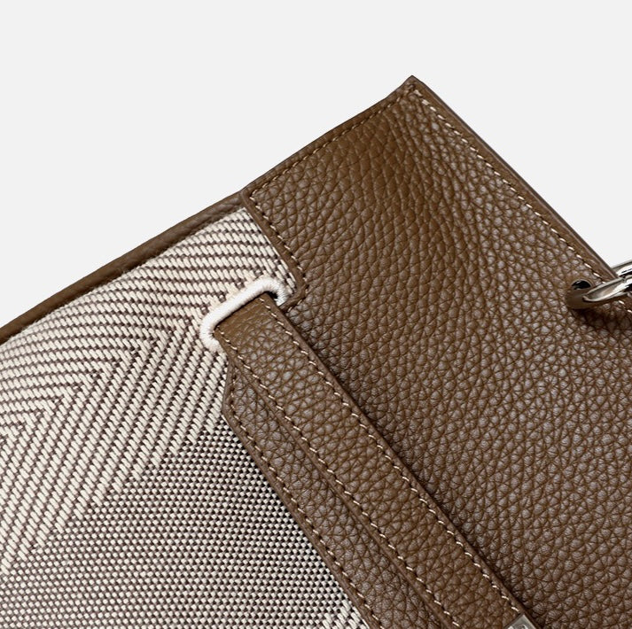 Full-Grain Leather and Canvas bag |  Canvas first