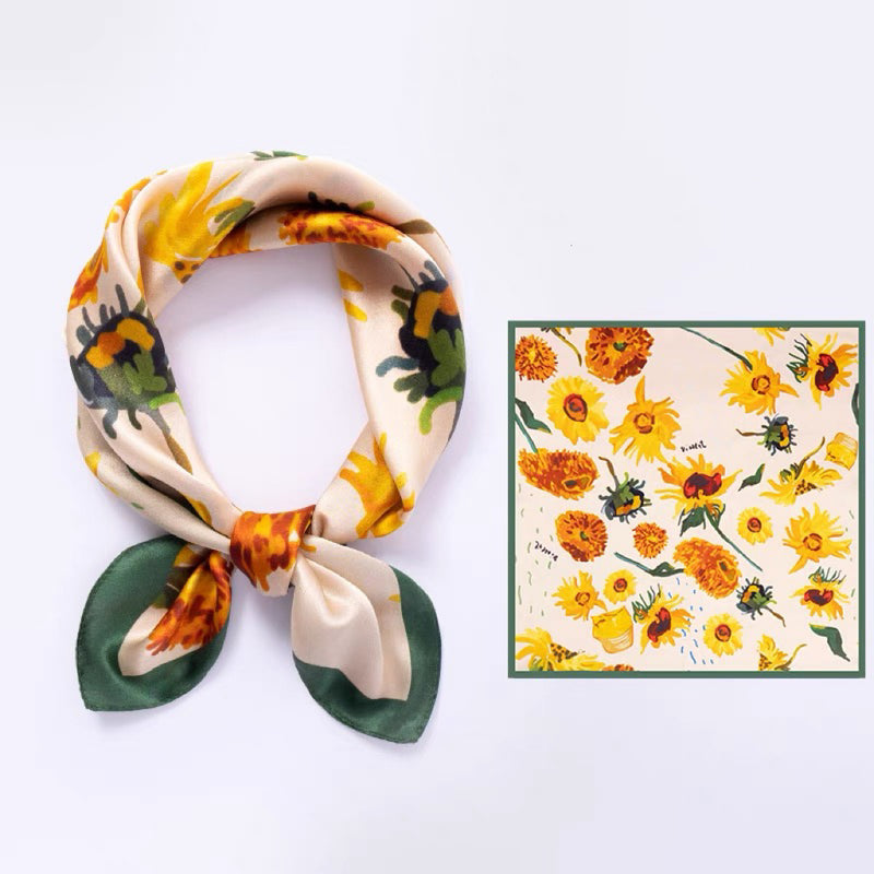 Silk scarf | Sunflower