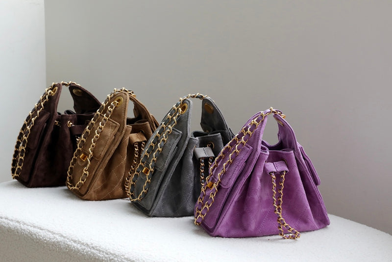 Premium Lambskin Leather Chain Shoulder Mini bag | Aurora