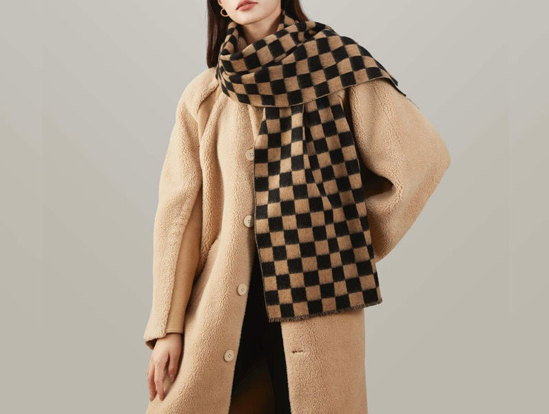 Wool scarf | Chessboard