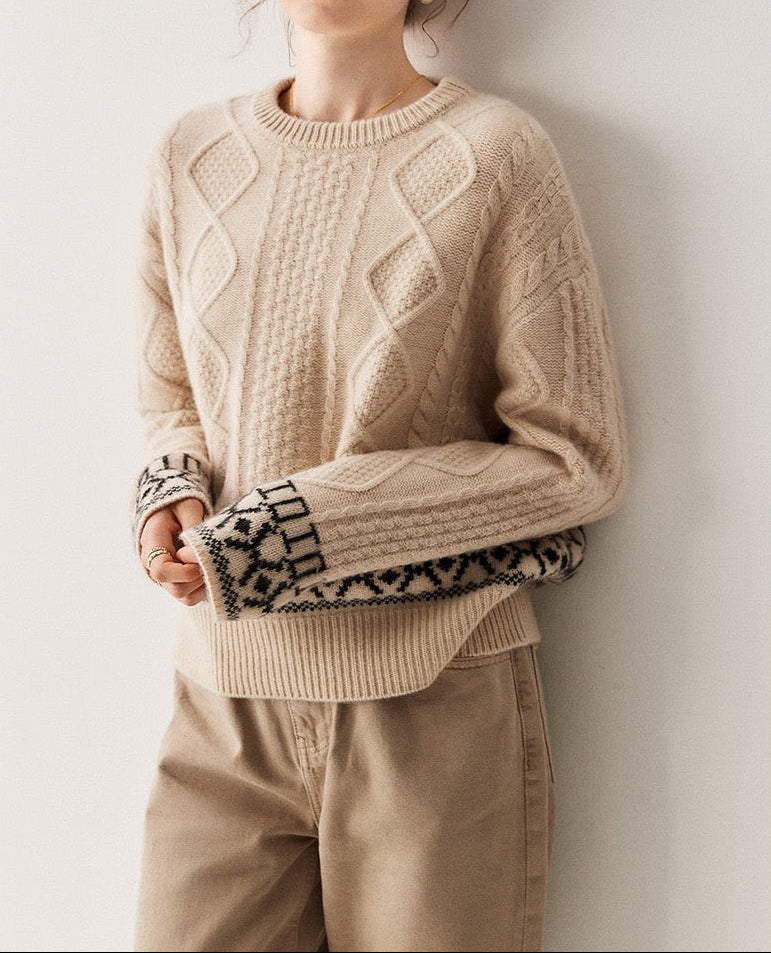 Cable-Knit Cashmere Sweater | Clara