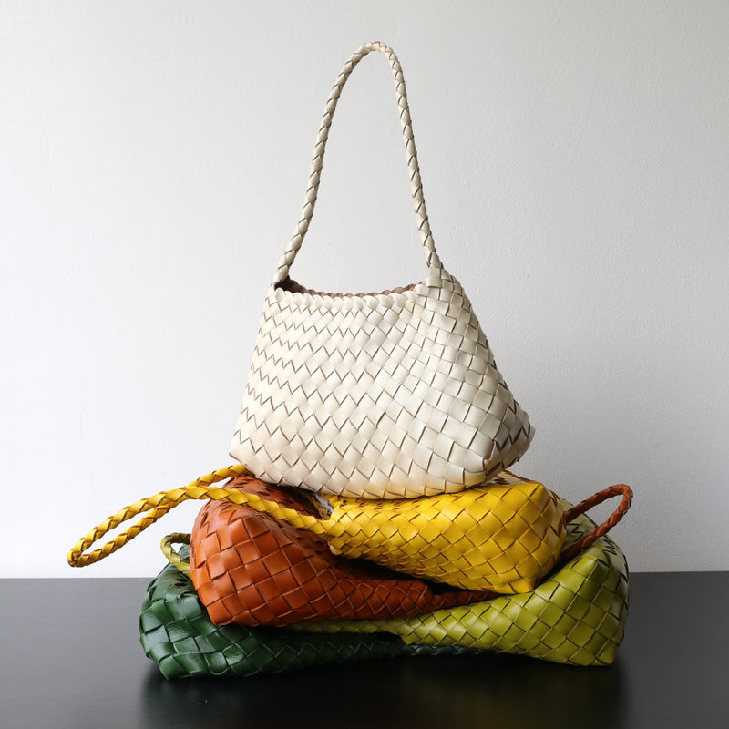 Full-grain leather bag | Woven bag | Sunlight