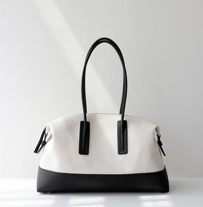 Canvas and Full-grain leather Tote |  Open Road