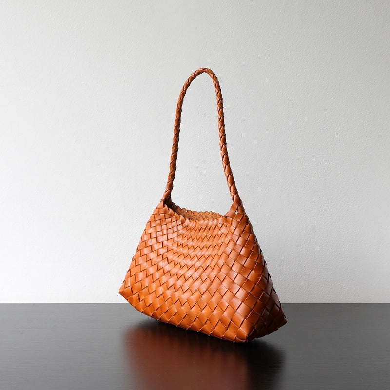 Full-grain leather bag | Woven bag | Sunlight