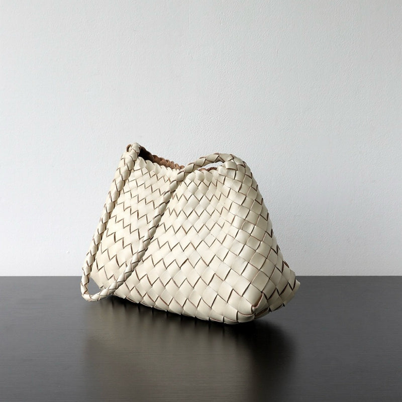 Full-grain leather bag | Woven bag | Sunlight