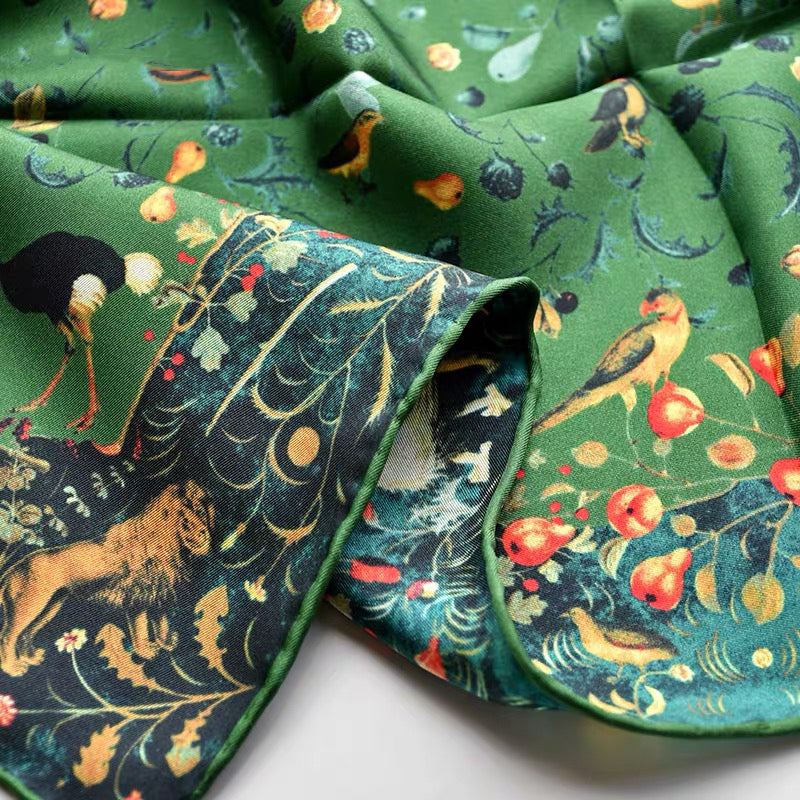 Twill Silk scarf | Natural impression