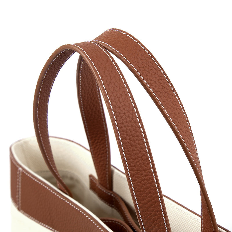 Full-Grain Leather and Canvas Bag | Simple Apple