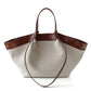 Top-Grain Leather and Cotton linen bag | Sailing