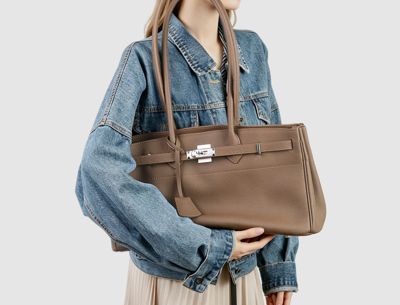 Forever classic 3# | Leather tote for Work |  Full-Grain Leather Bag