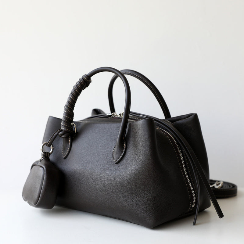 Full-Grain Leather bag | All black