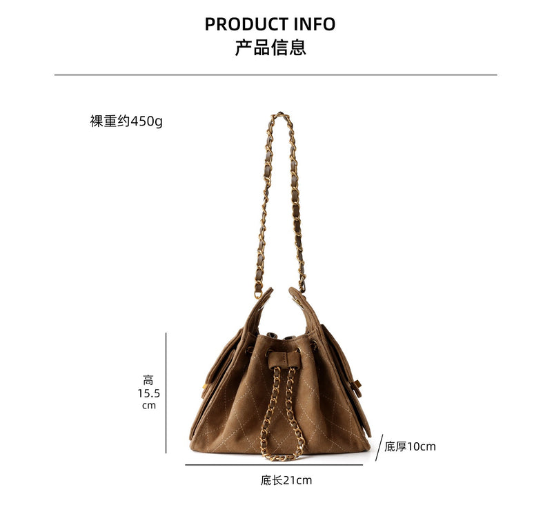 Suede Lambskin Chain Bag | Solea