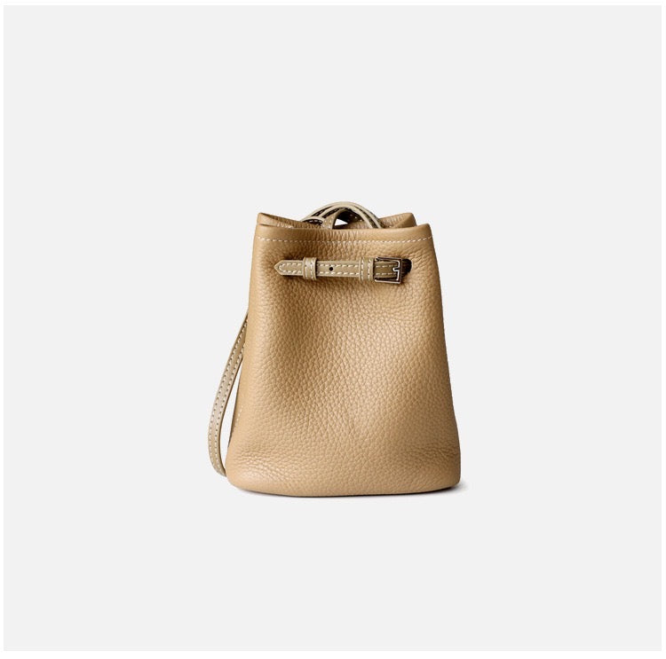 Full-Grain Leather mini bag | Mini bucket