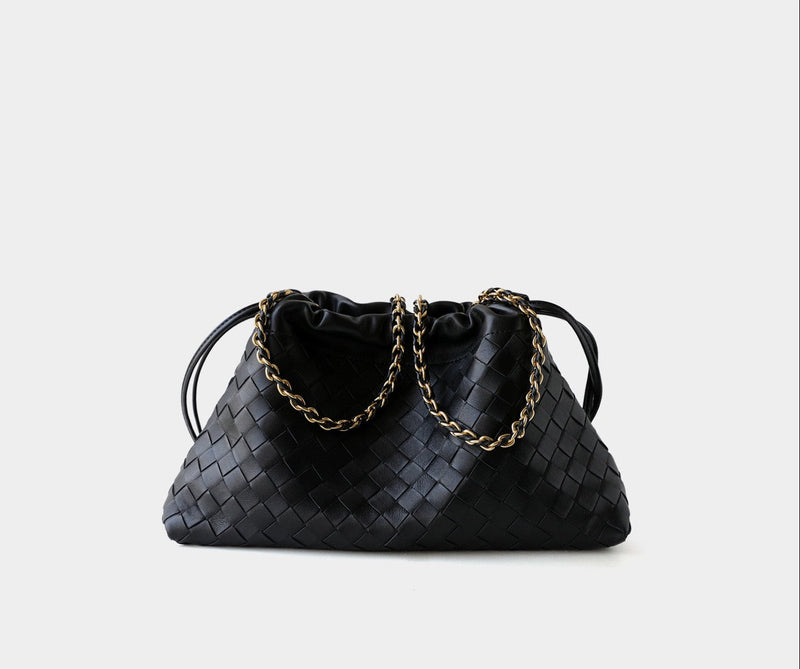Full-Grain Leather & Lambskin Bag |  Chain bag | Woven bag  | Liora