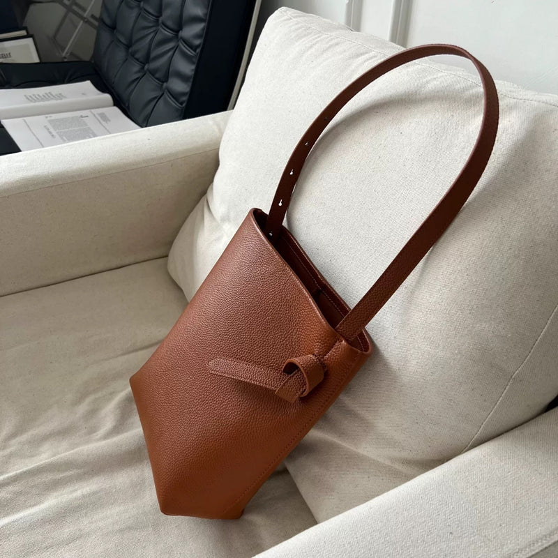 Full-Grain Leather bag | bucket handbag | Ego