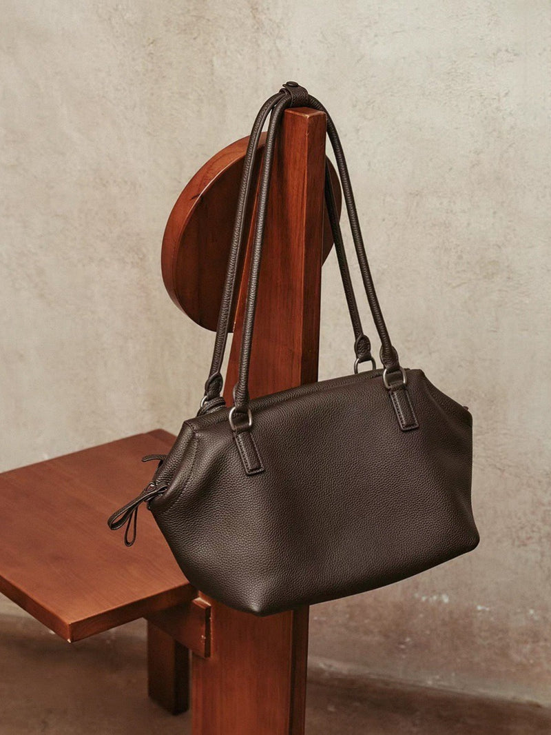 Full-Grain Leather Bag | Soft Square Tote