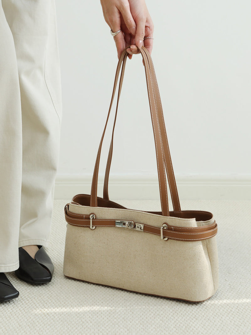 Linen Canvas and Full-Grain Leather | Dune