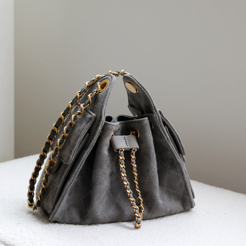 Premium Lambskin Leather Chain Shoulder Mini bag | Aurora