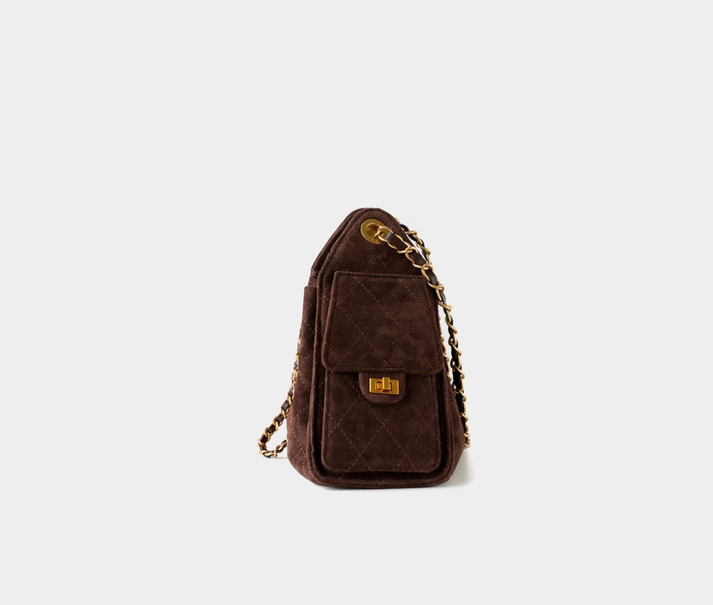 Premium Lambskin Leather Chain Shoulder Mini bag | Aurora