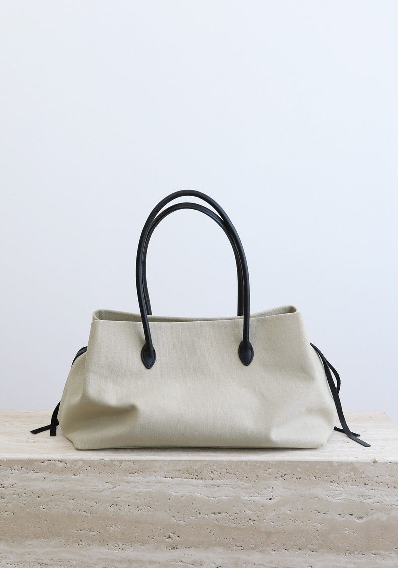 Canvas & Full-Grain Leather Tote Bag | Arlo Tote