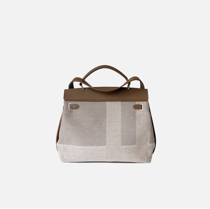 Full-Grain Leather and Canvas bag |  Canvas first