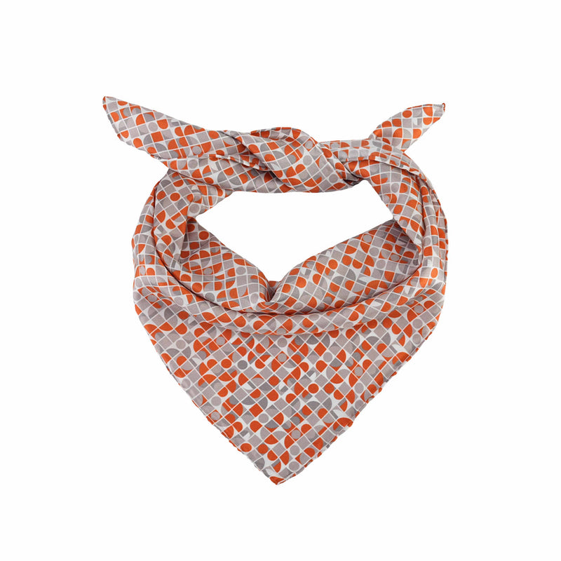 Twill silk scarf | Orange