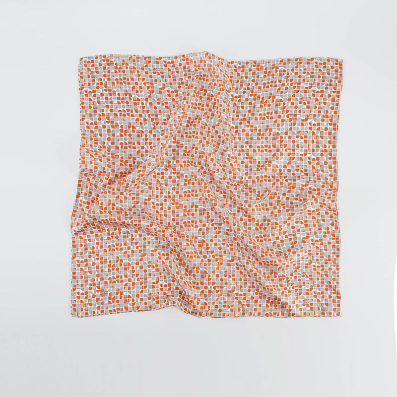 Twill silk scarf | Orange