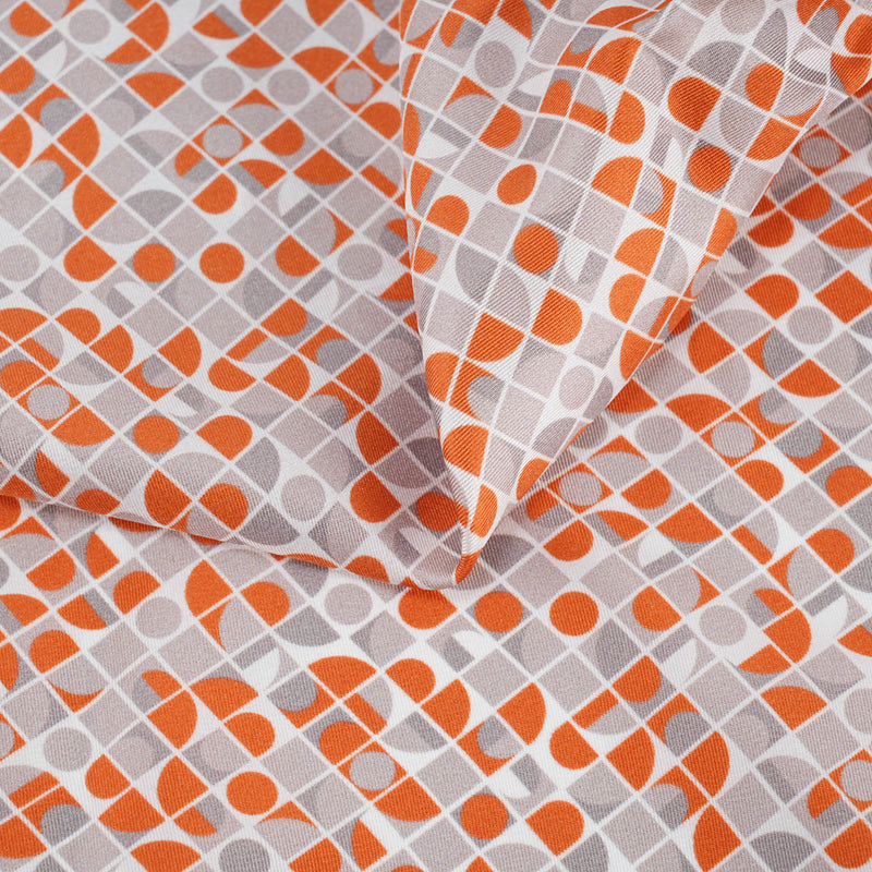 Twill silk scarf | Orange