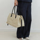 Canvas & Full-Grain Leather Tote Bag | Arlo Tote