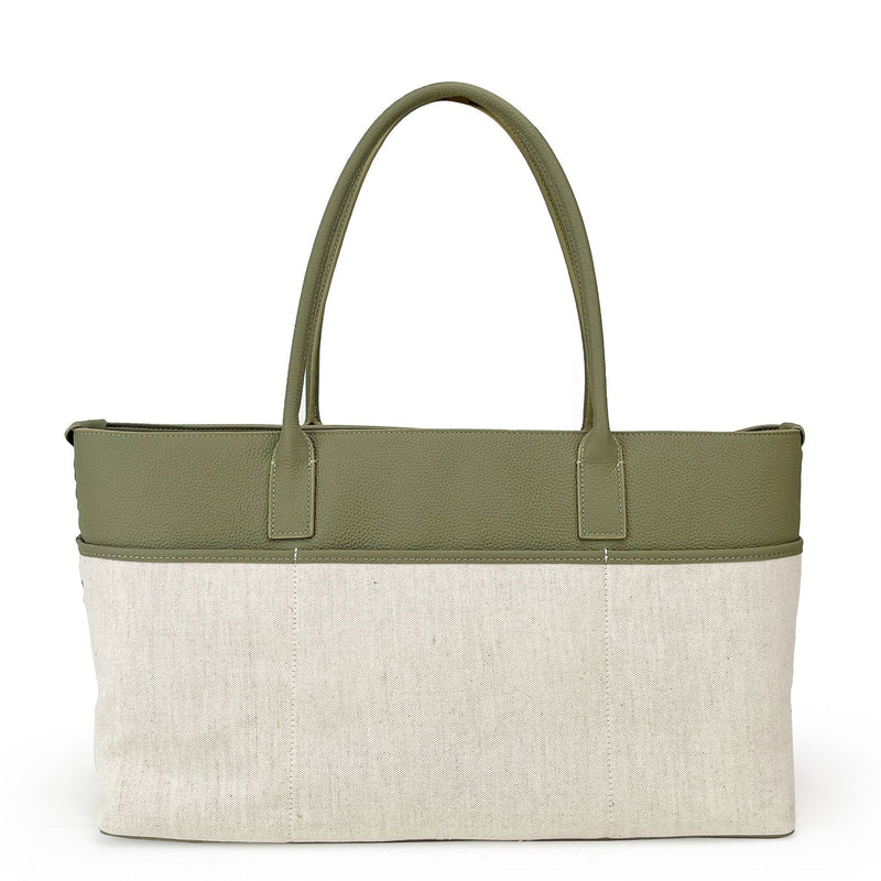 Full-Grain Leather and Canvas Bag | Maxi Carryall