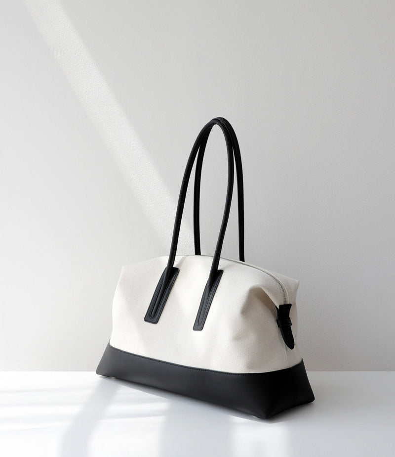 Canvas and Full-grain leather Tote |  Open Road