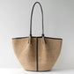 Natural Raffia Woven Bag | Woman and sea