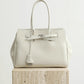 Split cowhide leather commuter tote bag | briefcase 5#