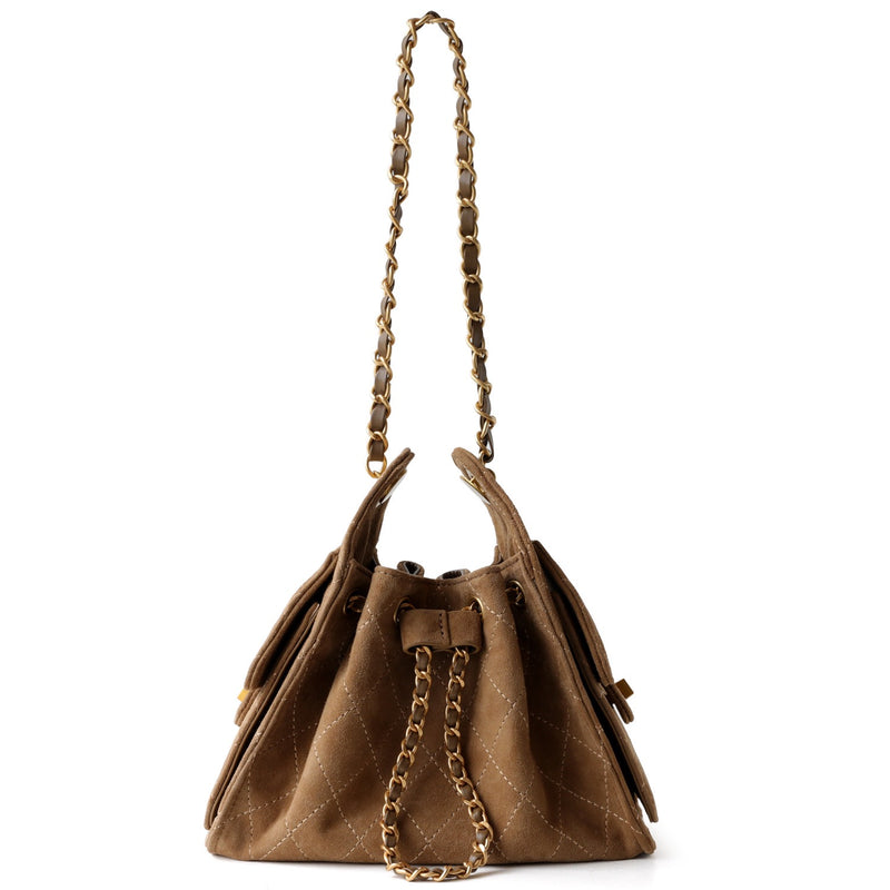 Premium Lambskin Leather Chain Shoulder Mini bag | Aurora