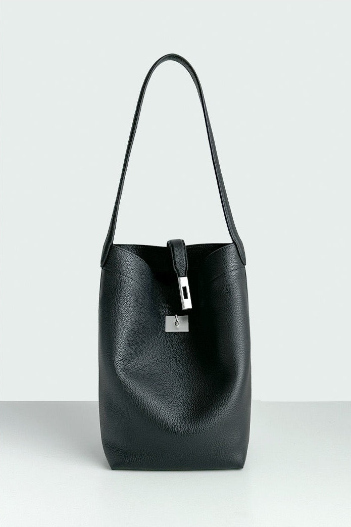 Full-Grain Leather Bag | Noir