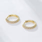 925 sterling silver earrings | 18K gold plated | Basic ring