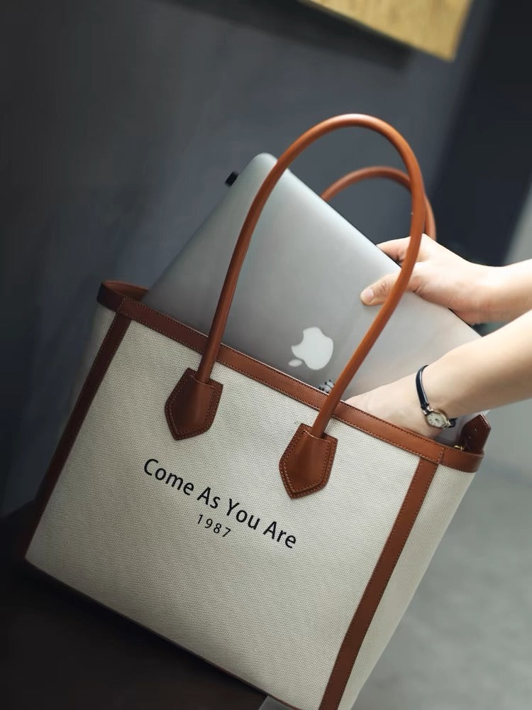 Nappa cowhide leather with Canvas Bag | Memory 1#