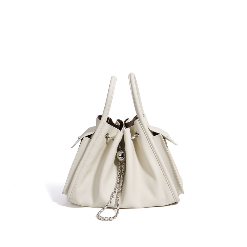 The Serein | Full-Grain Leather Chain Bucket Bag