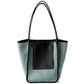 Full-grain leather and Natural cotton-linen fabric Bag
