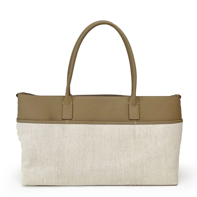 Full-Grain Leather and Canvas Bag | Maxi Carryall