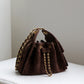 Premium Lambskin Leather Chain Shoulder Mini bag | Aurora
