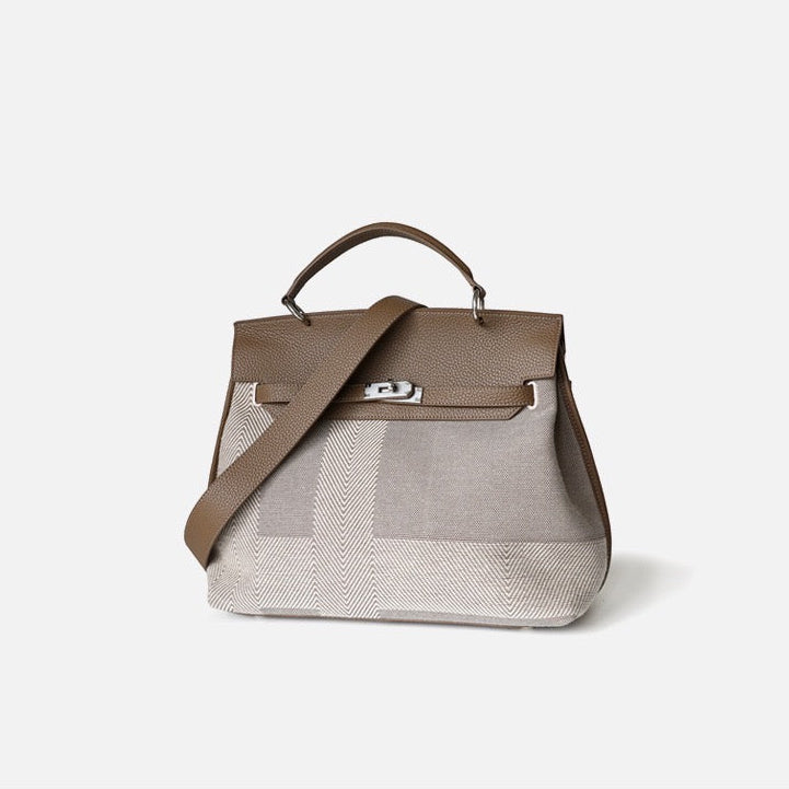 Full-Grain Leather and Canvas bag |  Canvas first